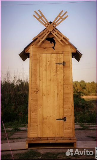 Дачный туалет деревянный ACC338