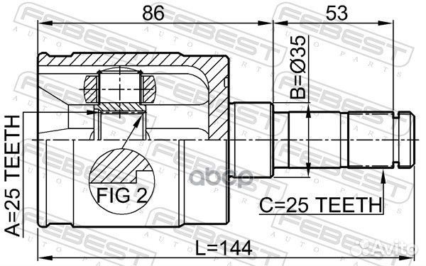 Шрус honda jazz/FIT 02-08/insight 99-06 внут.прав