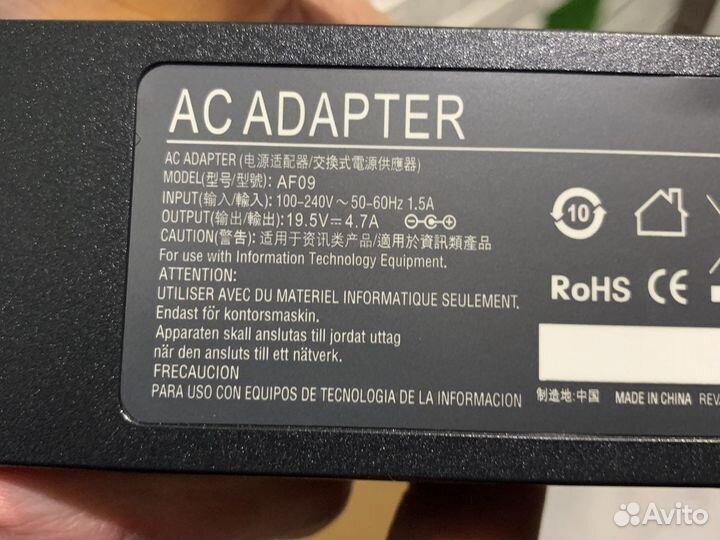 Блок питания ноутбука sony 19.5 4.74a