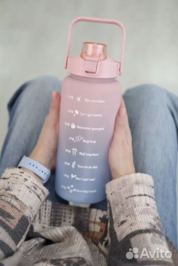 Спортивная бутылка для воды 2 литра