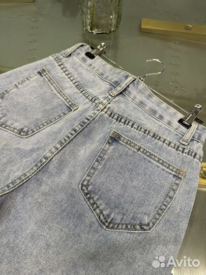 Джинсовые шорты длинные