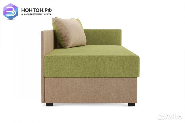 Диван Мальта зеленый / темно-бежевый