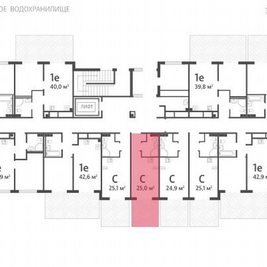 Квартира-студия, 25 м², 1/4 эт.