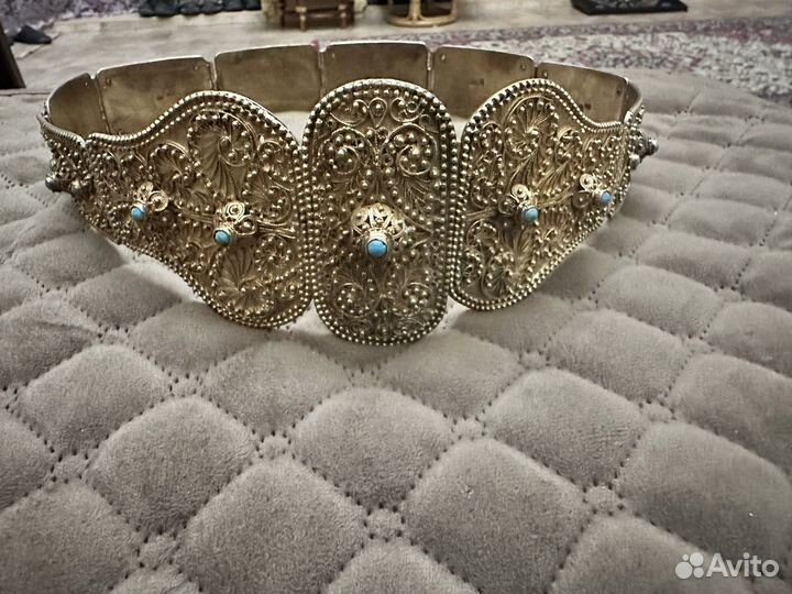 Старинный Чеченский женский серебрянный пояс