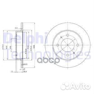 BG3070 диск тормозной задний Hyundai Lantra 1