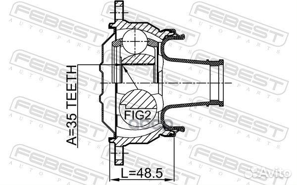 ШРУС mitsubishi pajero 06- кардана 0411V75SHA F