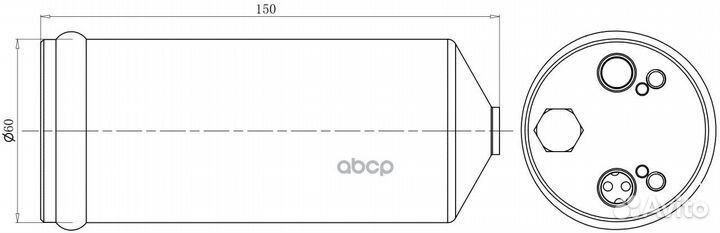 Ресивер-осушитель кондиц. для а/м Mitsubishi L200