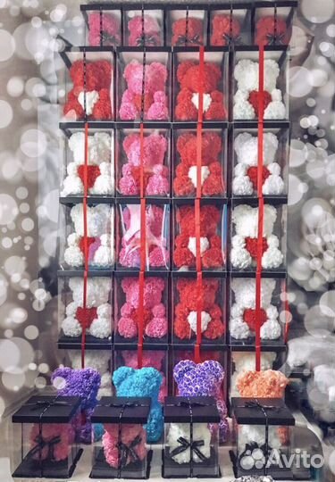 Мишка из роз на 8 марта