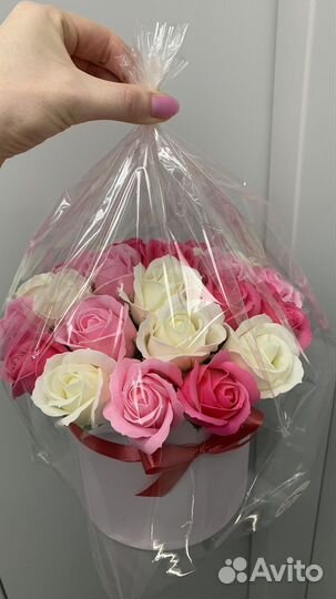 Букеты из мыльных роз