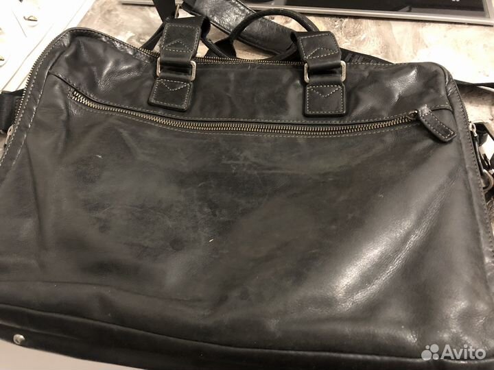 Кожаная сумка для ноутбука