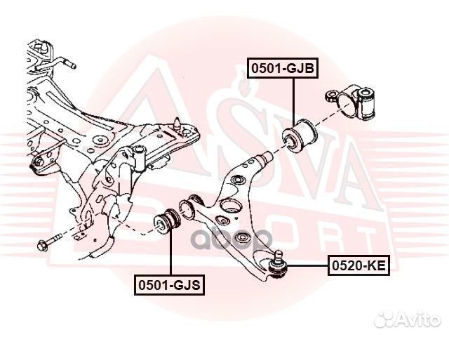 Опора шаровая перед прав/лев 0520KE asva