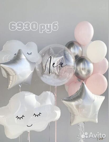 Воздушные шары на выписку из роддома