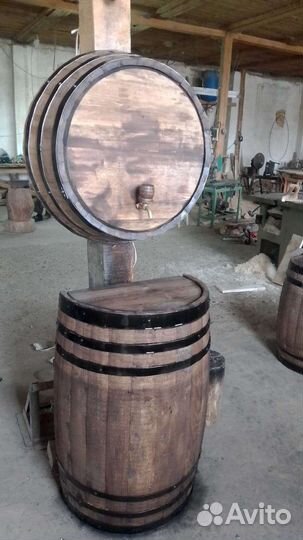 Муляжи бочек, срезы бочек, полубочки, декоративные