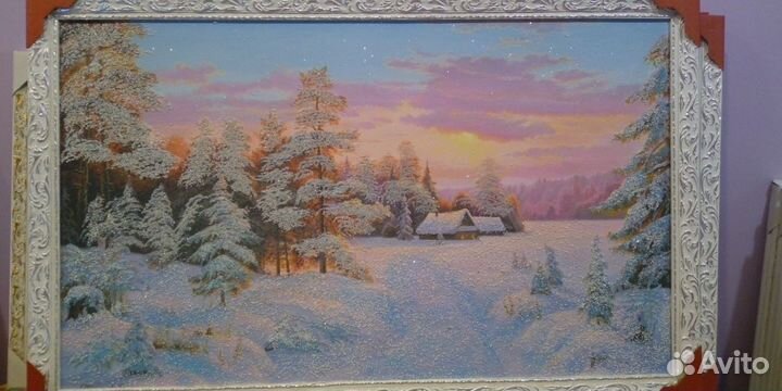 Картина из камня - зима