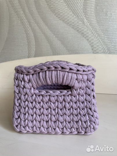 Корзина интерьерная из трикотажной пряжи