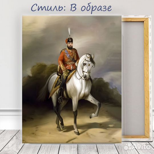 Портрет по фото на холсте