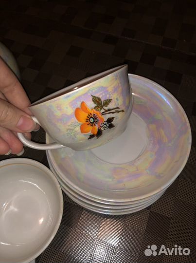 Сервиз чайный с перламутром Песочное