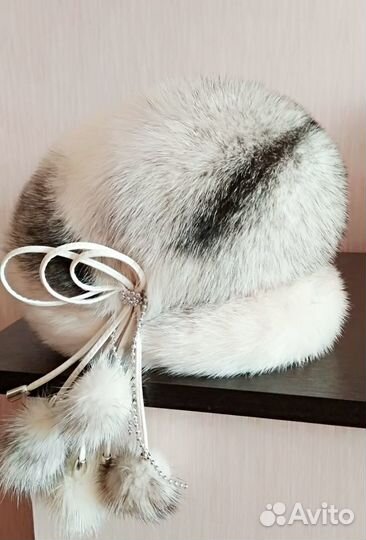 Шапка из меха норки-крестовки