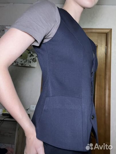 Жилетка школьная синяя