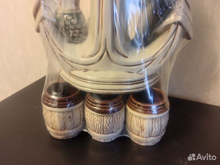 Набор из керамики Дельфин и русалка Штоф и стопки