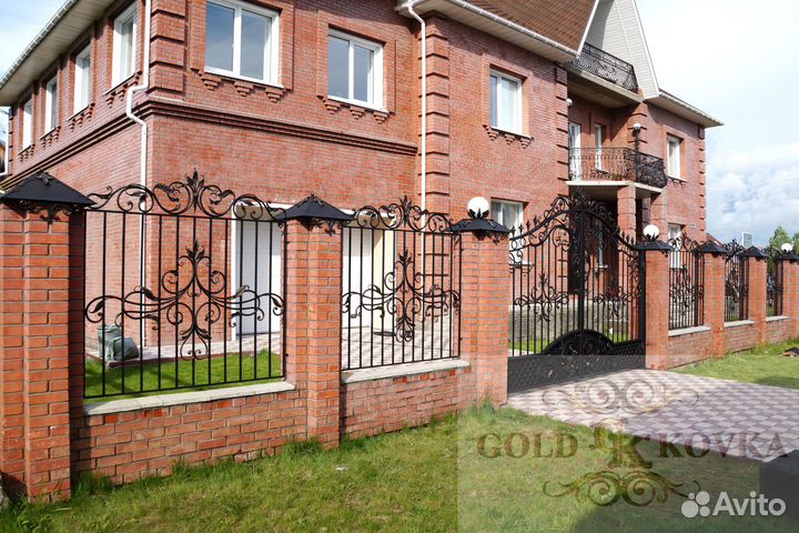 Забор, калитка и ворота кованые