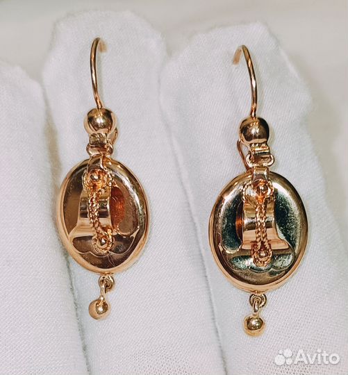 Золотые серьги самовары
