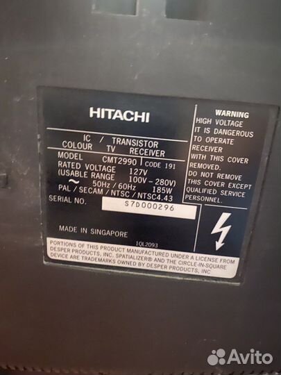 Телевизор hitachi cmt2990