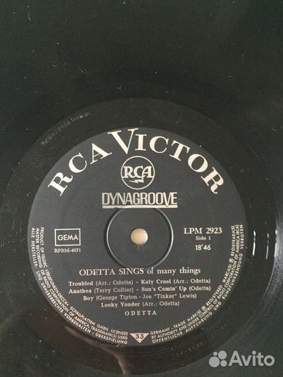 Odetta Holmes, 1-2 пластинки