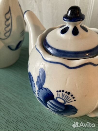 Чайник заварочный ссср,гжель,посуда гжель
