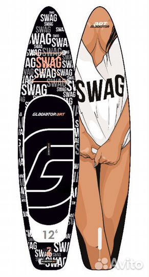 SUP Board gladiator ART 12.6 черный