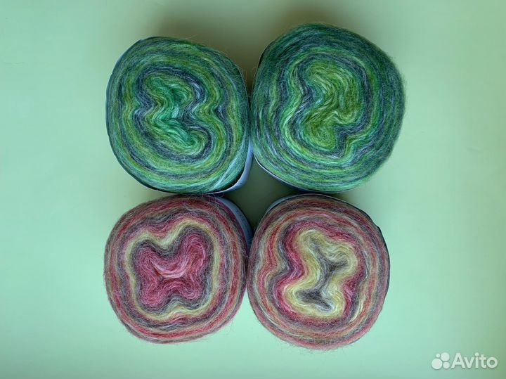 Пряжа для вязания мохер градиент меланж