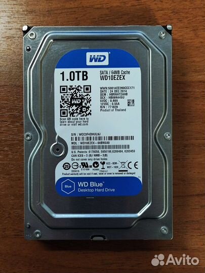 Жесткий диск WD Blue 1Tb WD10ezex