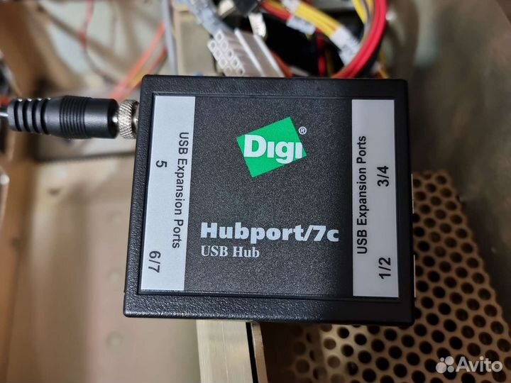 Хаб Digi Hubport/7c 5.5-30V DC powered USB 2.0 hub