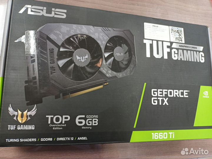 Видеокарта Asus GeForce GTX 1660TI TUF Gaming EVO