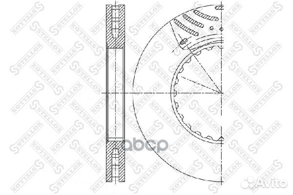 85-00896-SX диск торм передний 434/220x45 вент