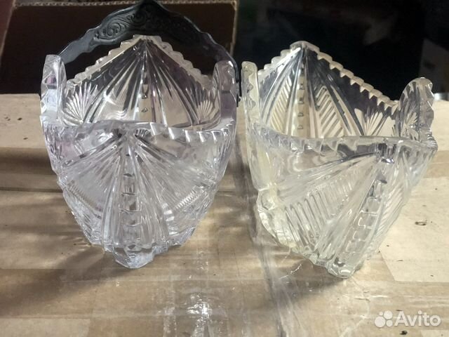 Хрустальная ваза / посуда/ салатник/ ладья