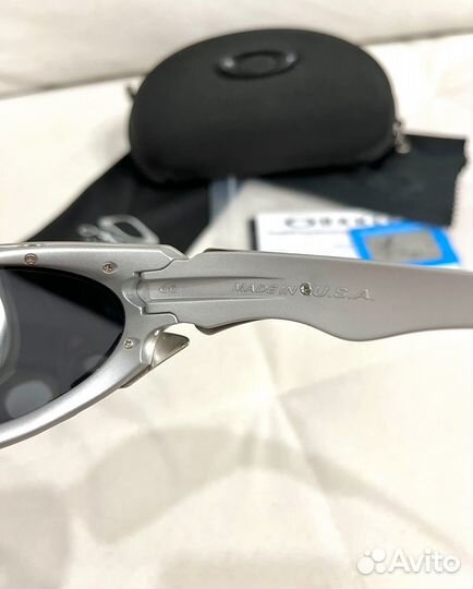 Очки oakley plate silver metal