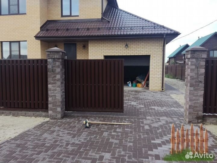 Установка откатных ворот