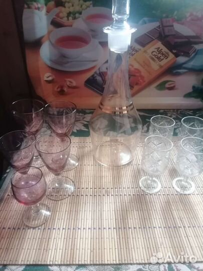 Набор из СССР :штоф и рюмки