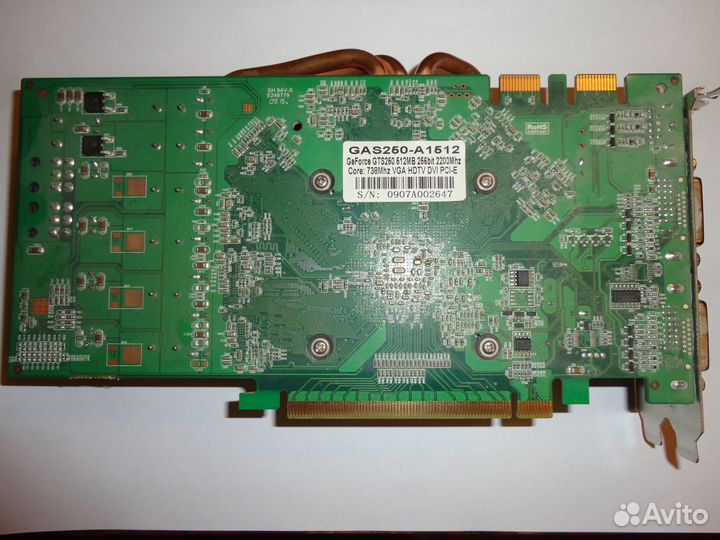Видеокарта PCI-E GeForce GTS250 512Mb
