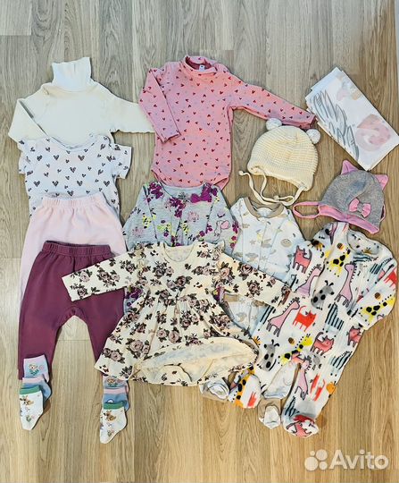 Вещи пакетом / пакет вещей для девочки 68-74