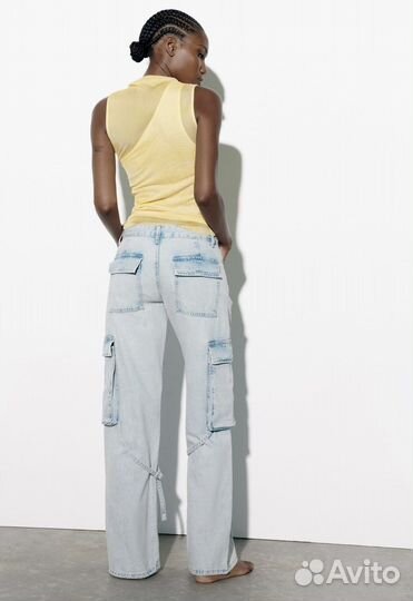 Zara новые джинсы карго