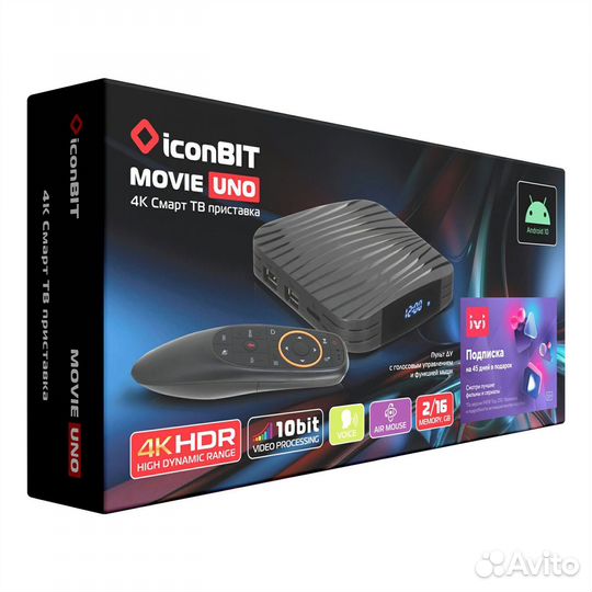 Новая.SmartTV Iconbit Movie Uno 16гб/Wi-Fi/ Andr10