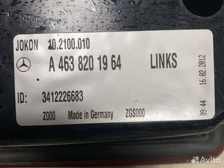 Фонарь задний mersedes g463