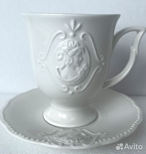 Чашка с блюдцем фарфор