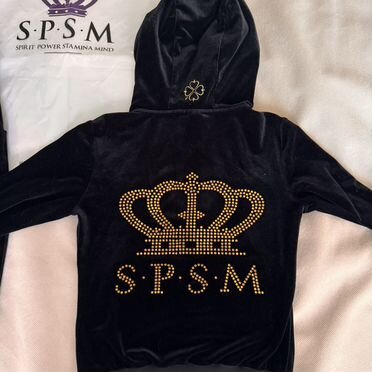 Спортивный костюм spsm черный бархатный