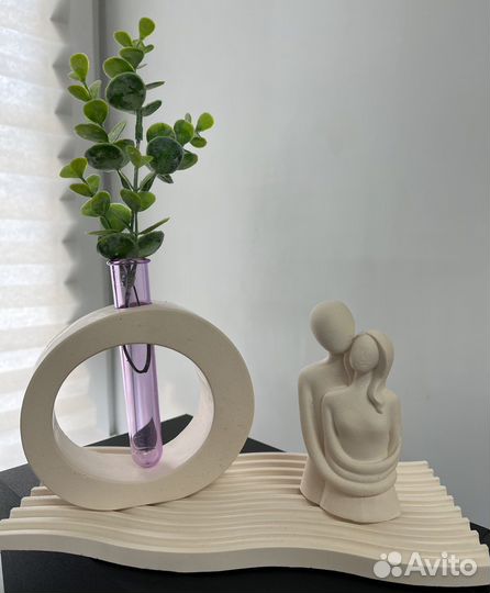 Декор из гипса/подсвечники 3 шт