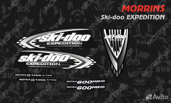 Наклейки на снегоход BPR Ski-doo expedition 2006