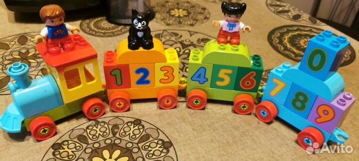 Лего дупло: паровоз, домашние животные и автобус