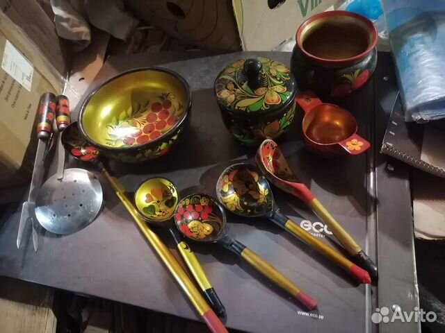 Деревянная росписная посуда